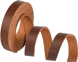 トップグレインレザーストラップ 幅1/2インチ 長さ72インチ 厚さ2mm ダークブラウン 片面フラットレザーストリップコード ネックレス ブレスレット ジュエリーベルト ペットの首輪作り DIYクラフトプロジェクト用 (1/2インチ×72.5インチ)