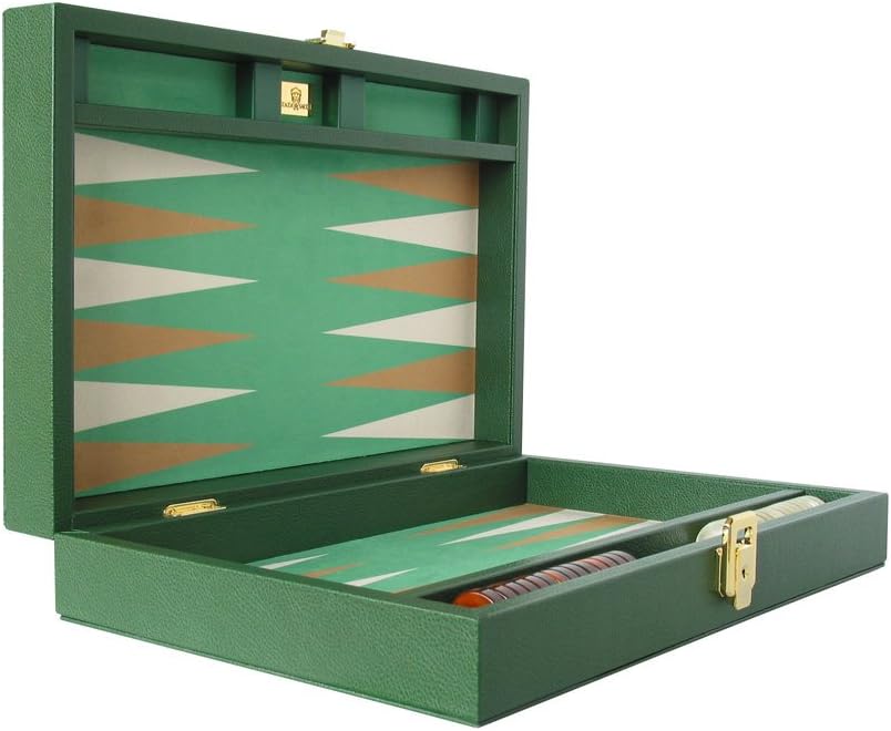 40% оƒƒ Dіѕсоunt Zaza & Sacci Luxury Backgammon Set from Italy - Leather-Microfiber Case - 16 Green Exсluѕіvе Dіѕсоunt 🔥 Zaza & Sacci Luxury Backgammon Set from Italy - Leather-Microfiber Case - 16 Green