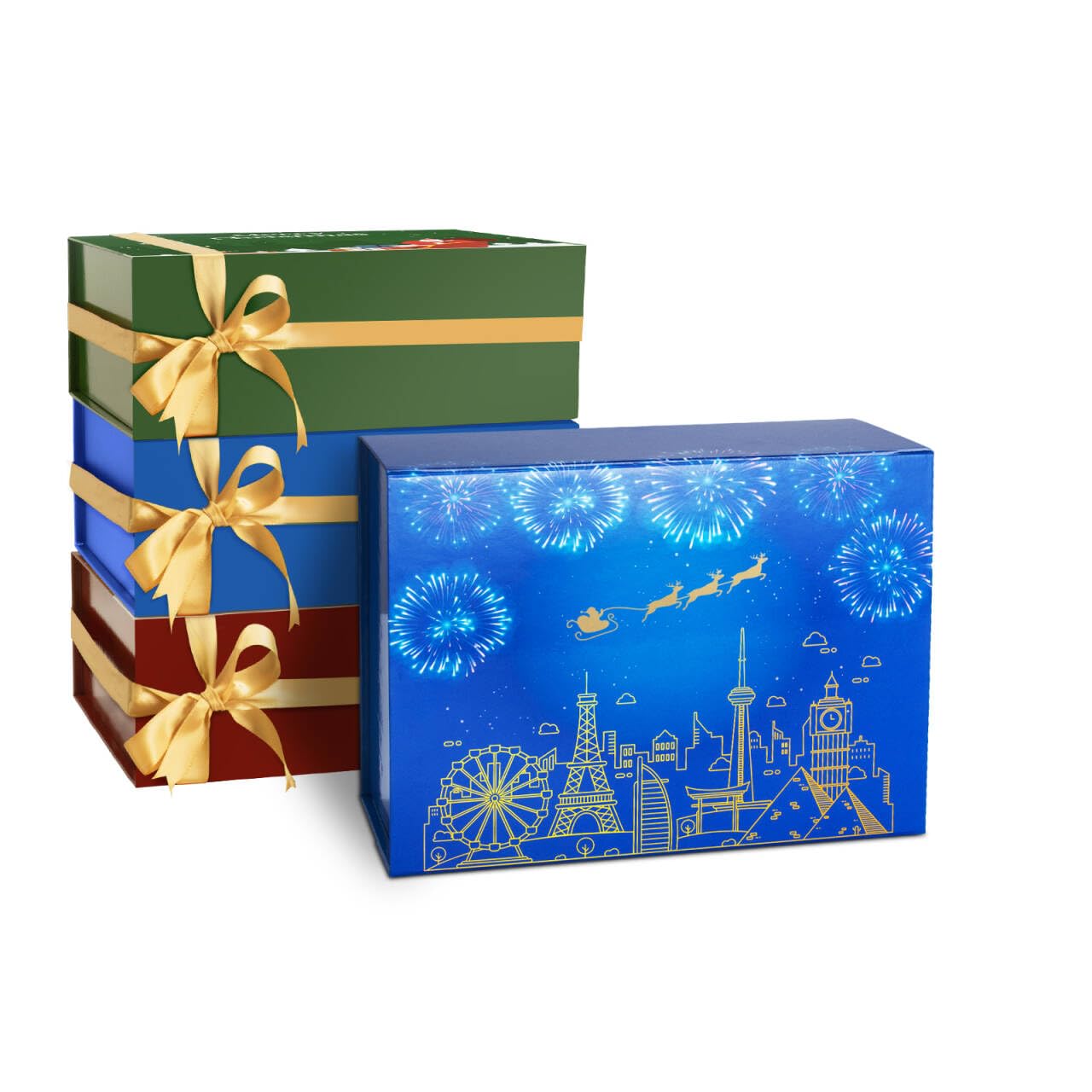 Amazon.com: NOVELTYBOXUSA Christmas Gift Boxes with Lids 9.5x7x3.5
