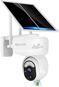 Vyze-Link Solar 4G Wildlife Cameras with Night Vision Motion Activated Waterproof, Cellular Trail Camera with Sim Card, Critter Camera for Backyard, IP66, 360°Rotation asin的图片