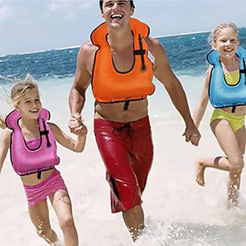 Miniatura 6 de Chaleco de natación para adultos, chalecos inflables de flotabilidad, chaleco de esnórquel portátil para buceo, surf, natación, deportes acuáticos