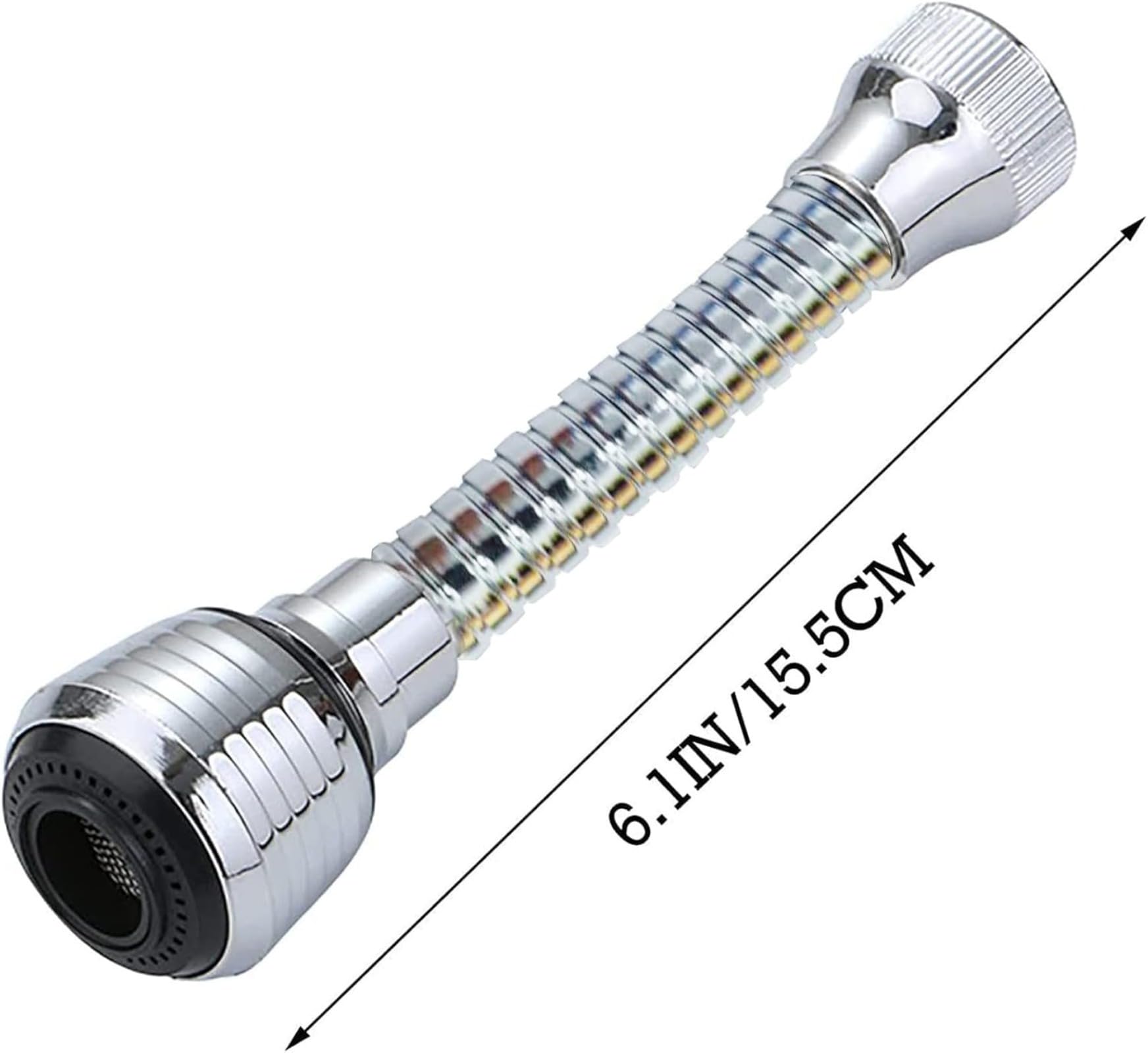 Extensor de grifo flexible para fregadero de cocina, accesorio de rociador de manguera ajustable de 360°, boquilla de refuerzo de aireador de ahorro de agua antisalpicaduras de modo dual — view 5