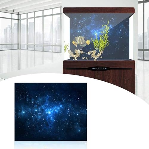 Miniatura 4 de FILFEEL Fondo de acuario decoraciones de peces imágenes de PVC adhesivo póster estrellas telón de fondo decoración papel adhesivo calcomanías