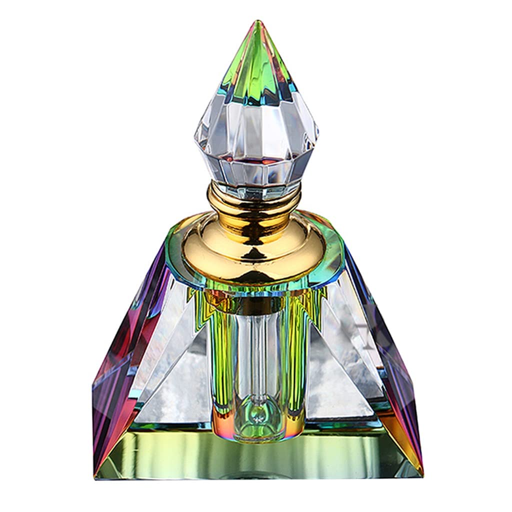 Botella de Perfume, Botella de atomizador Mini Botellas De Perfume Recargables Decoración De Botellas De Perfume De 3 Ml for Aceites Esenciales (Color : Color, Size : 5 * 7cm)