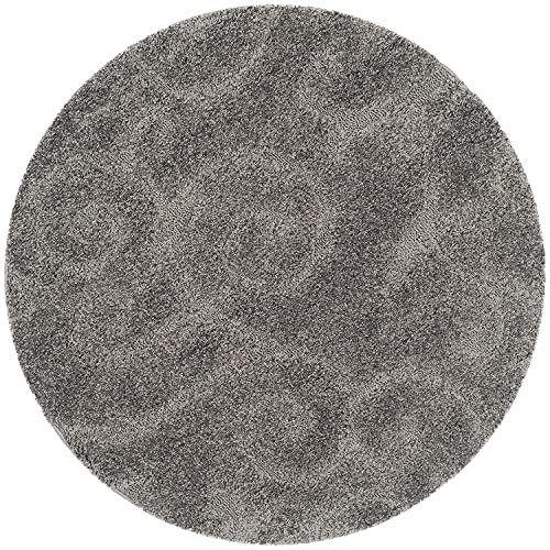 Image of Handwoven Microfibre 3D Rug for Living Room (Grey, 10 X 10 Feet (Round), Microfibre)