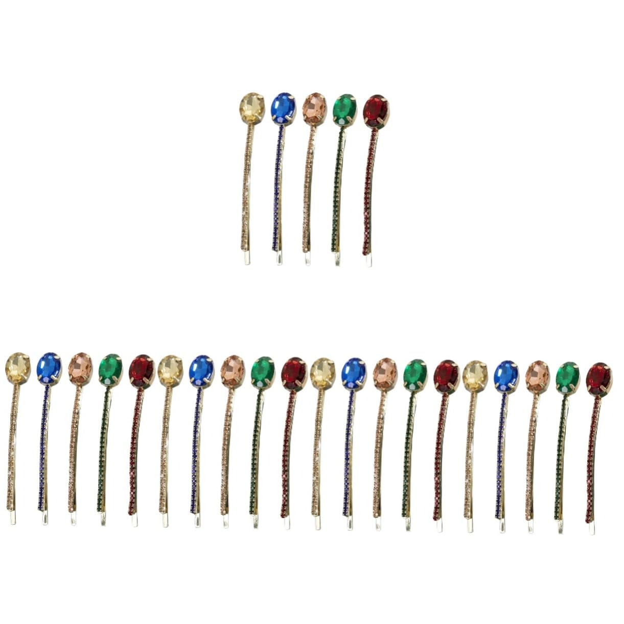 Healeved 25stücke Teiliges Haarklammern Mit Kristallen Und Strasssteinen Für Frauen Elegante Haarspangen Champagner Und Hellgelb Für Tägliche Outfits Und Besondere Anlässe
