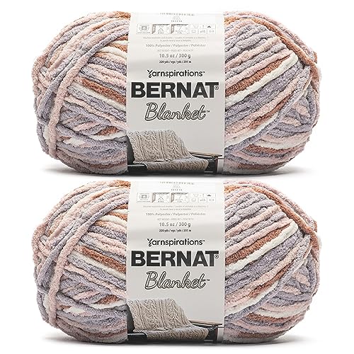 Image of Bernat Blanket BB Petal Yarn - 2 Pack of 10.5oz /300g - Polyester - #6 Super Bulky - 220 Yards - Knitting & Crochet