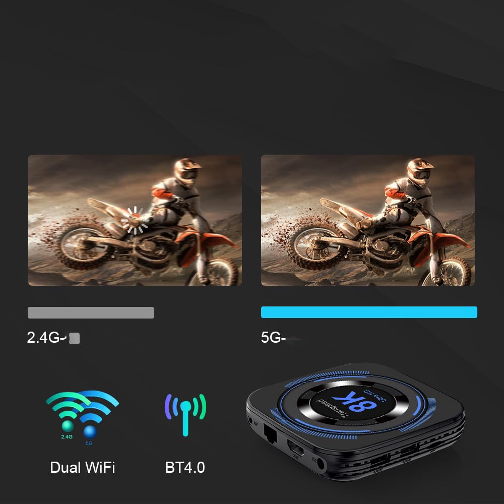 TV Box Allwinner H618 Android 12 WiFi Dual 8K 4K BT Sterowanie głosowe