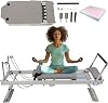 Compact Pilates Reformer, Multifunctional Folding Pilates Reformer Machine Equipment for Home Training and Balance Exercise