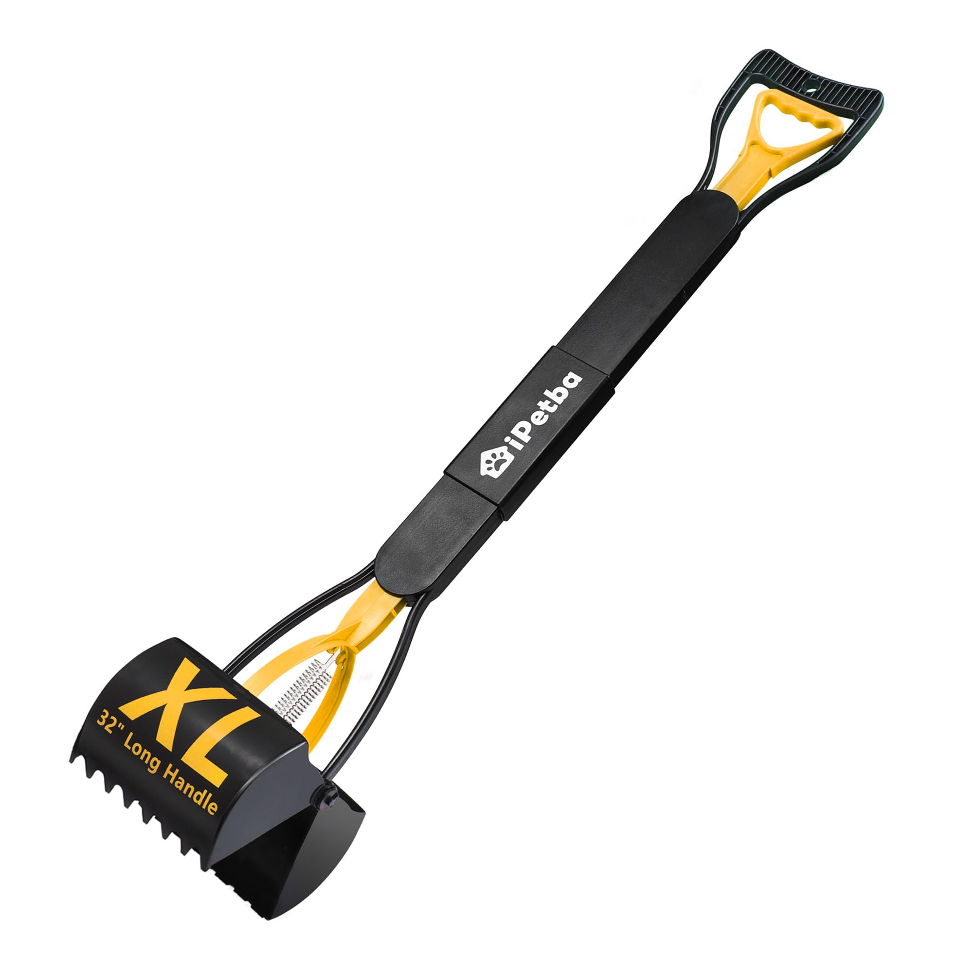 iPetba 32” Long Handle Dog Pooper Scooper for Yard - No Bending, Clean Pickup on Grass, Gravel & Sand, Easy to Clean & Durable
