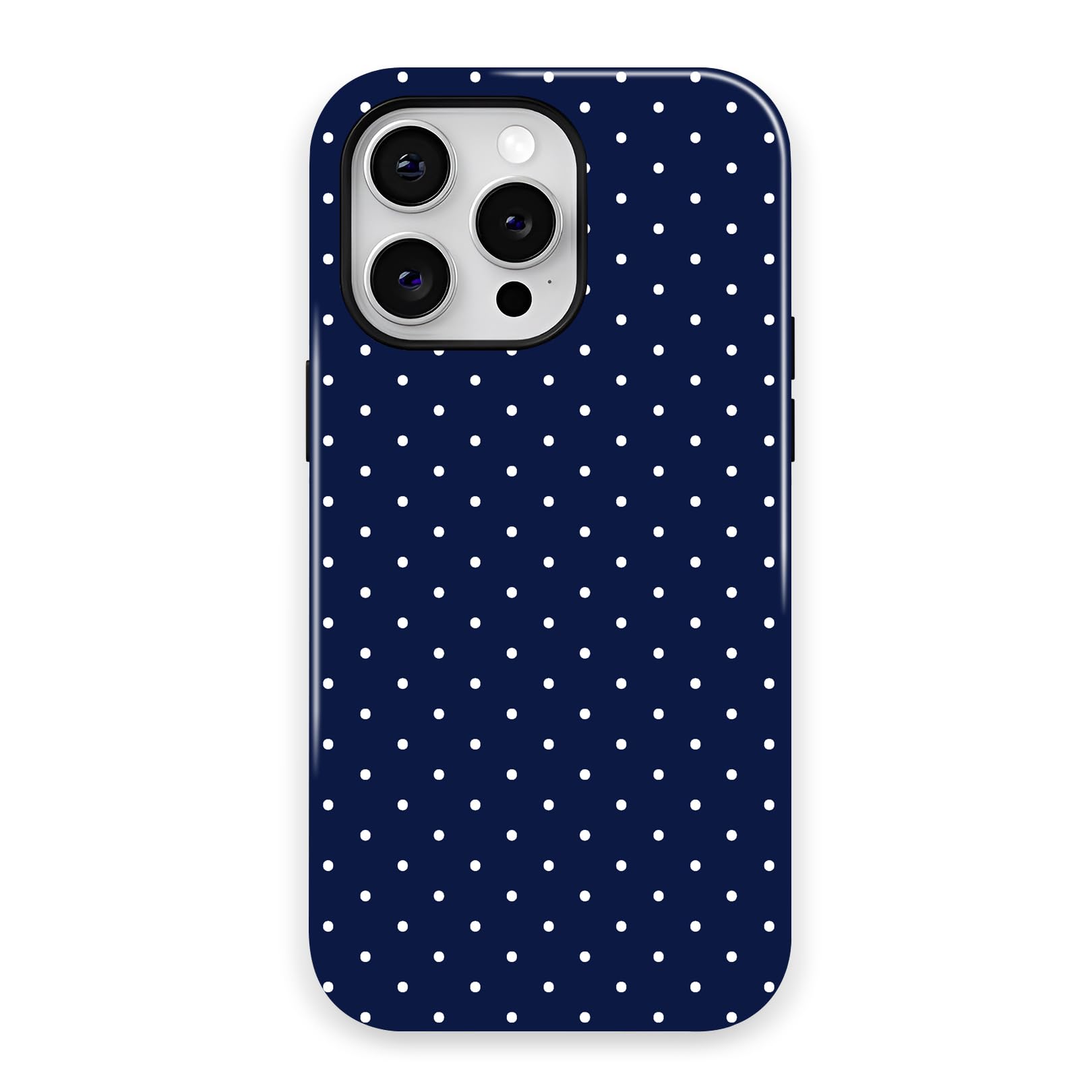 Zilkaifly Navy Blue Polka Dot Case