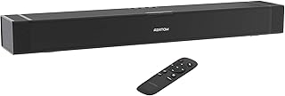 AZATOM Studio Compact HD100 2.1 Soundbar Built-In Subwoofer, 100Watts, 3D Surround Sound, Wireless Bluetooth, Remote Control, Wall Mountable, Optical compatible, AUX cable included (Renewed)