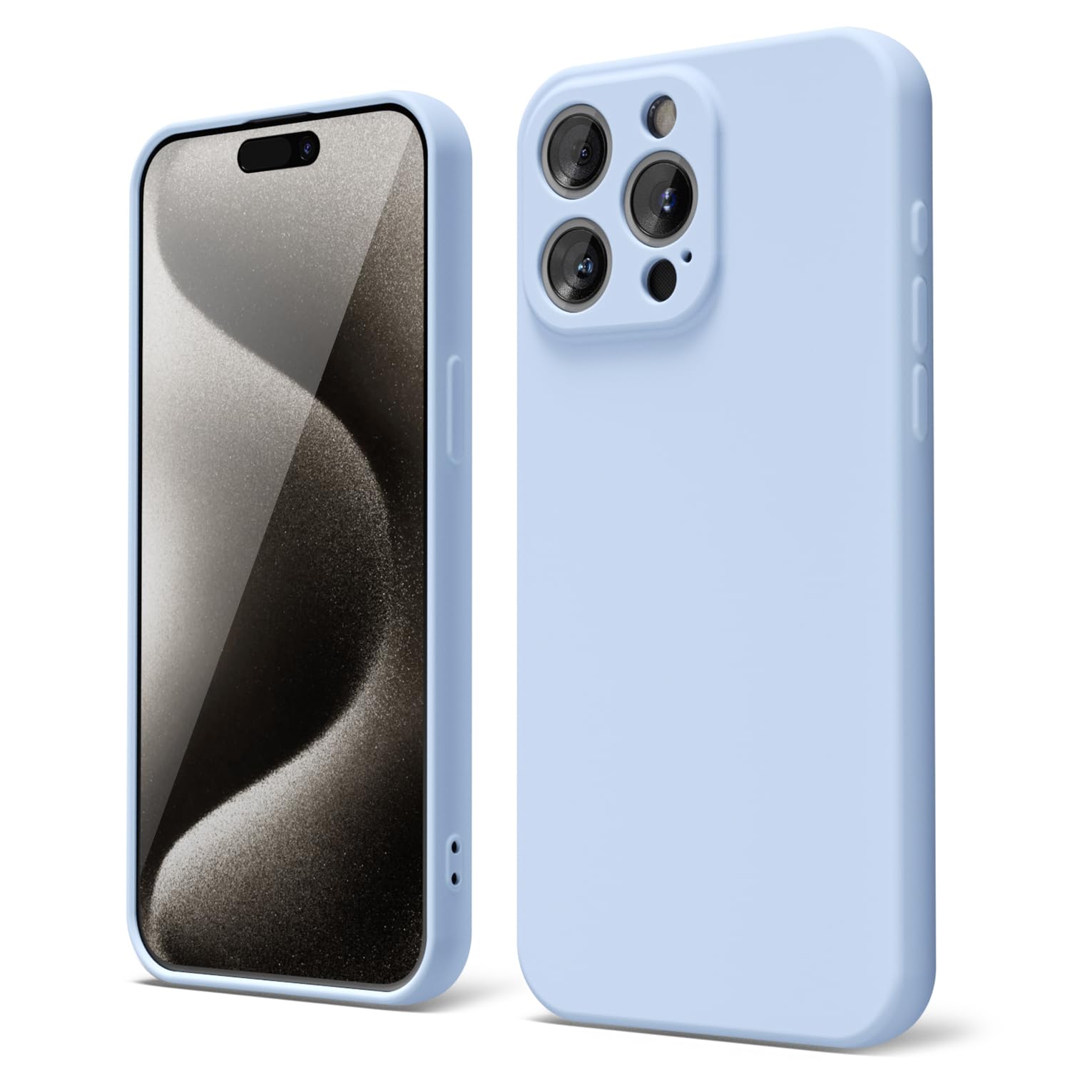 oakxco for iPhone 16 Pro Max Case Liquid Silicone, Soft Rubber Gel Elegant Aesthetic Basic Simple Cover, Cute Thin Slim TPU Matte Solid Color Plain Smooth Case for Women Girl, Light Pink — view 1355