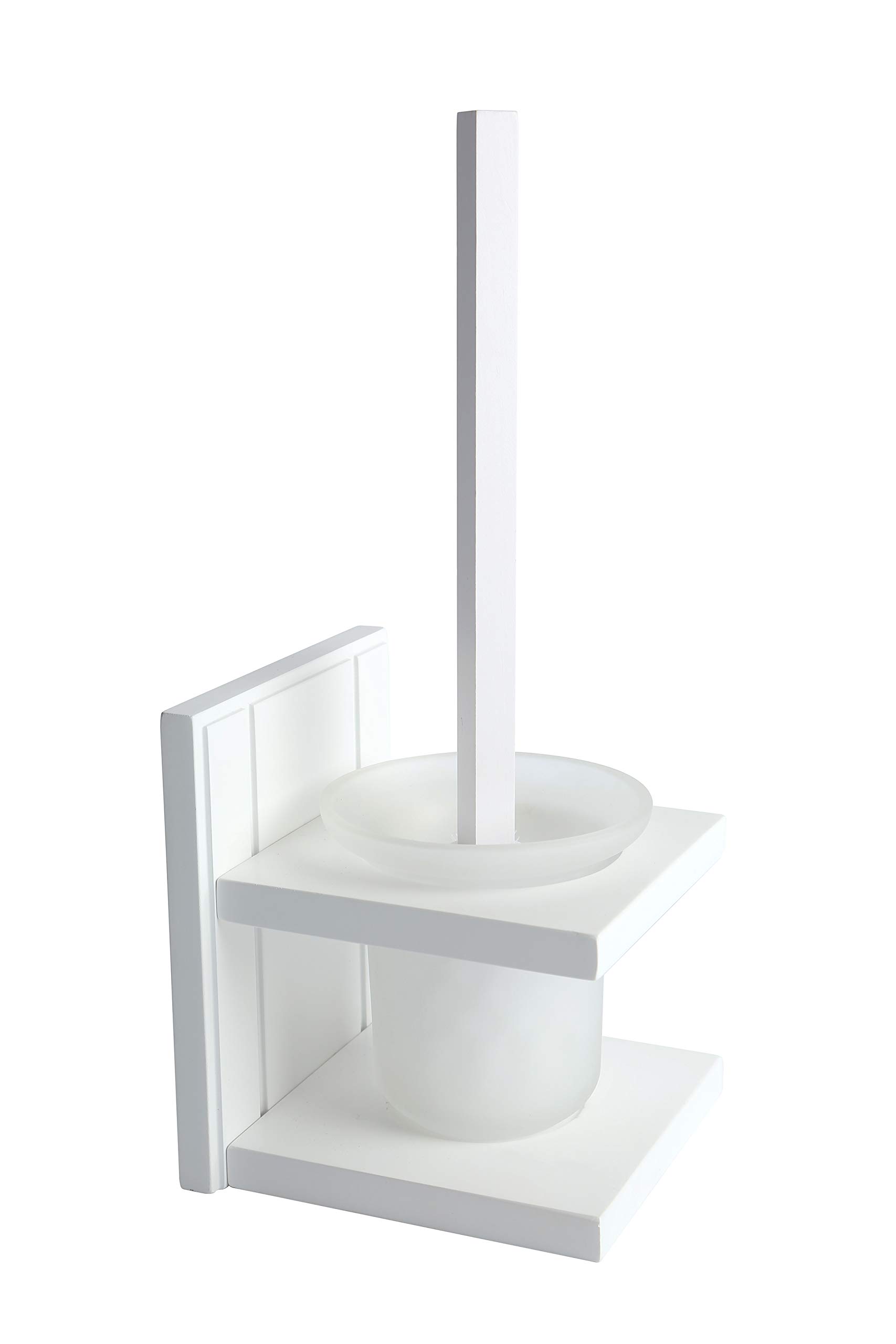 Croydex White Maine Toilet Brush Fsc Mdf, Wood