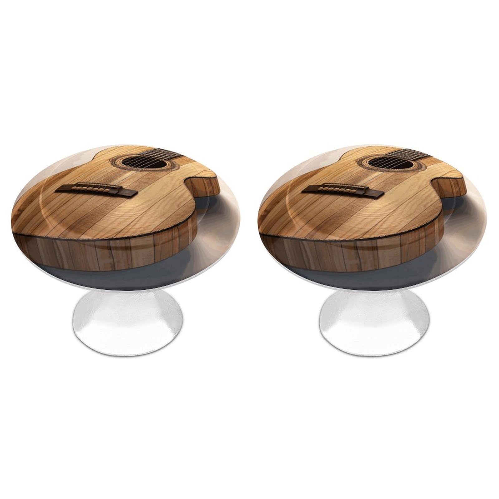 Btcowzrv Style Guitar Wooden 2 Pack Cabinet Knobs Drawer Pulls