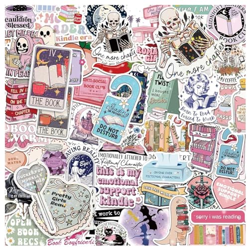 Autocollants en vinyle pour ordinateur portable Kindle, Lot de 150 autocollants roses pour livres pour Kindle, Stickers Aesthetic, Waterproof/Décoration, pour...