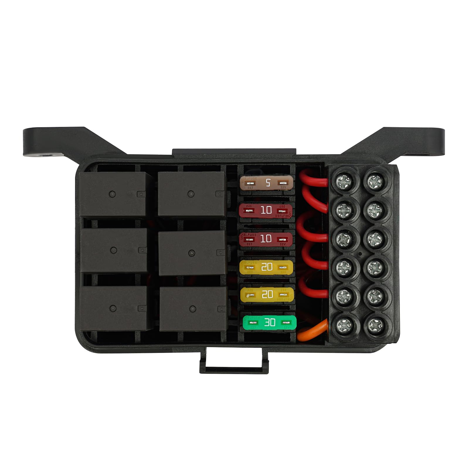 6-biegowy zestaw panelowych przełączników, 12 V/24 V, uniwersalny system sterowania obwodem, z automatycznym ściemnianiem, 7 kolorów RGB, panel sterowania Touch Switch Box do samochodu, łodzi, SUV-a