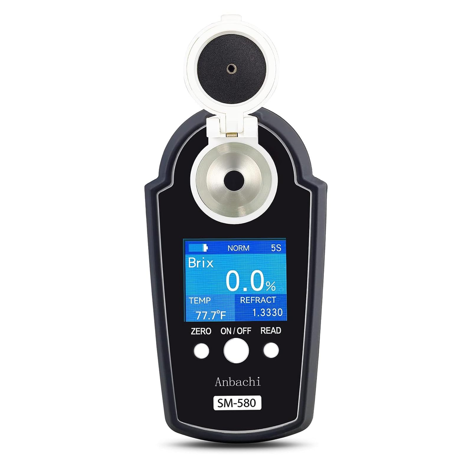 Rifrattometro Brix Digitale, Tester Brix Meter, con Ampi Schermi Retroilluminati, Compensazione della Temperatura a Infrarossi per Acqua Potabile, Bevande, Succhi, Acqua Carbonica