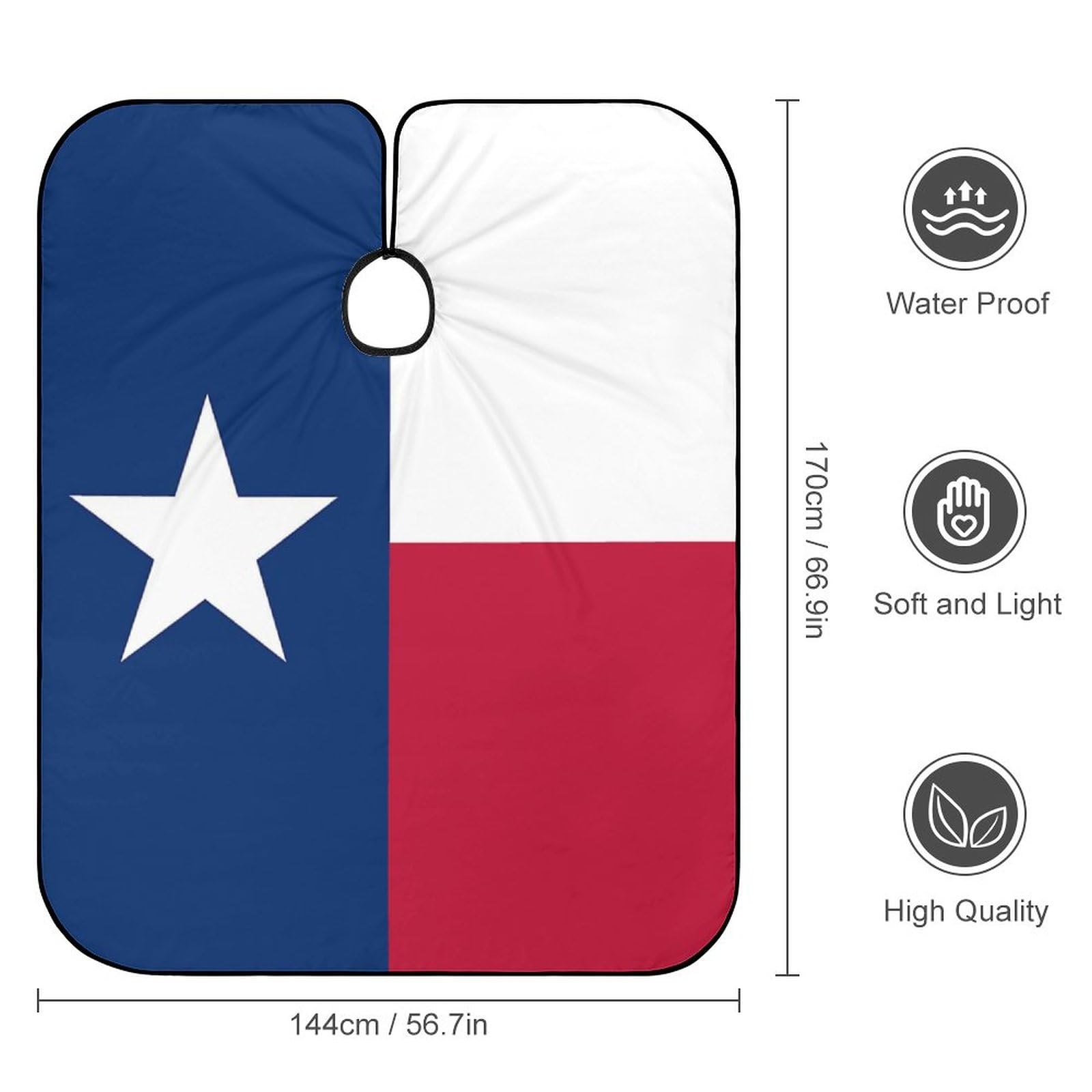 Texas State Flag Adult Barber Apron Print Hair Cutting Cape Hair Stylist Gown Hairdresser Styling Capes