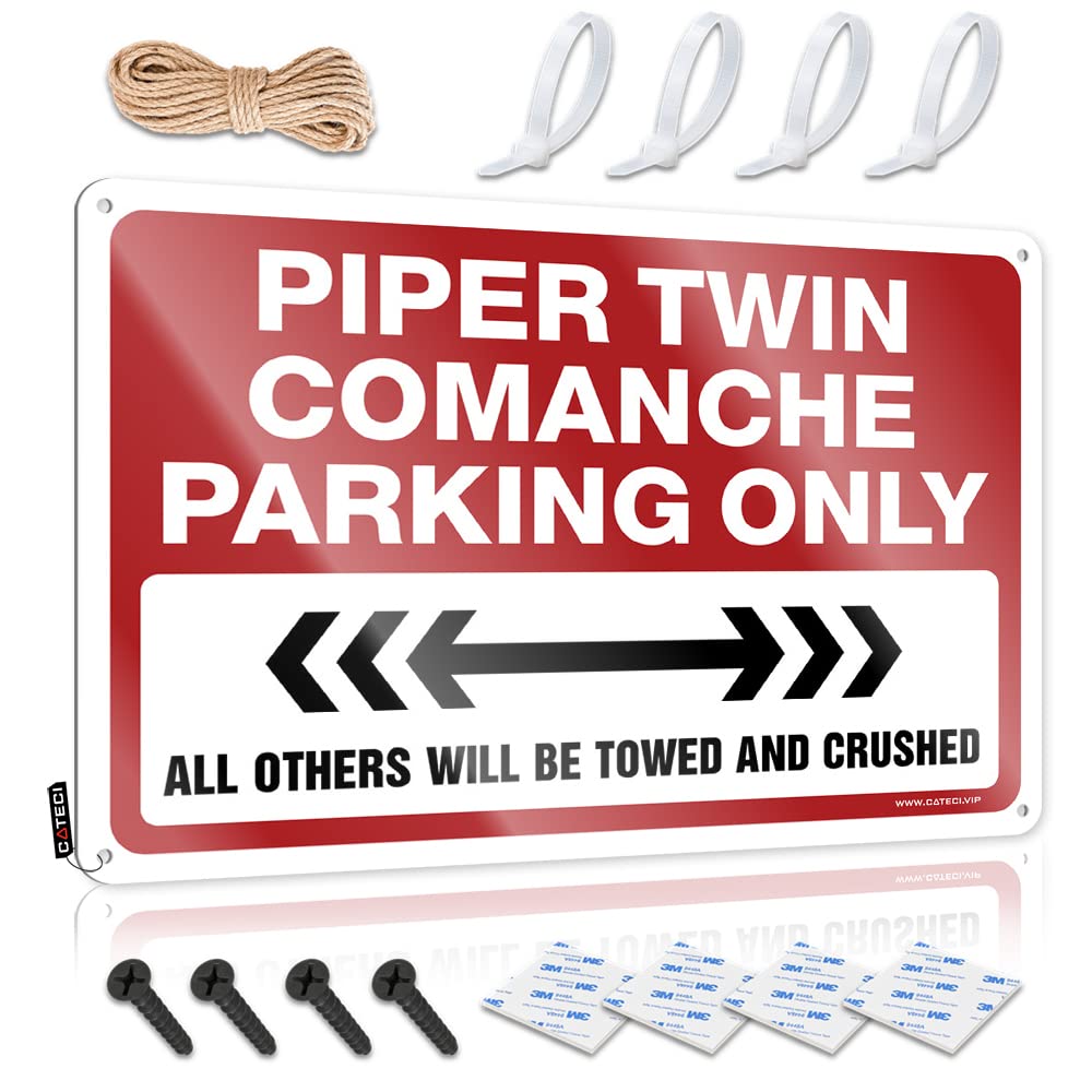 Krazmurongd Men's One Color Bbq Signs Outdoor Piper Twin Comanche Parking Only Tin Sign Small Metal Tin Outdoor Bar Signs(30X40cm)