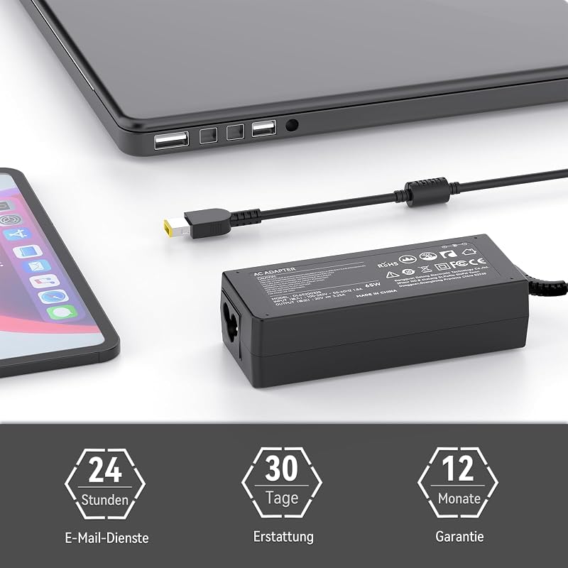 BIUBOTY 65W/45W Laptop Töltő Lenovo ThinkPad T440 T450 T460 T470 X230s X240 X250 Yoga Kompatibilis