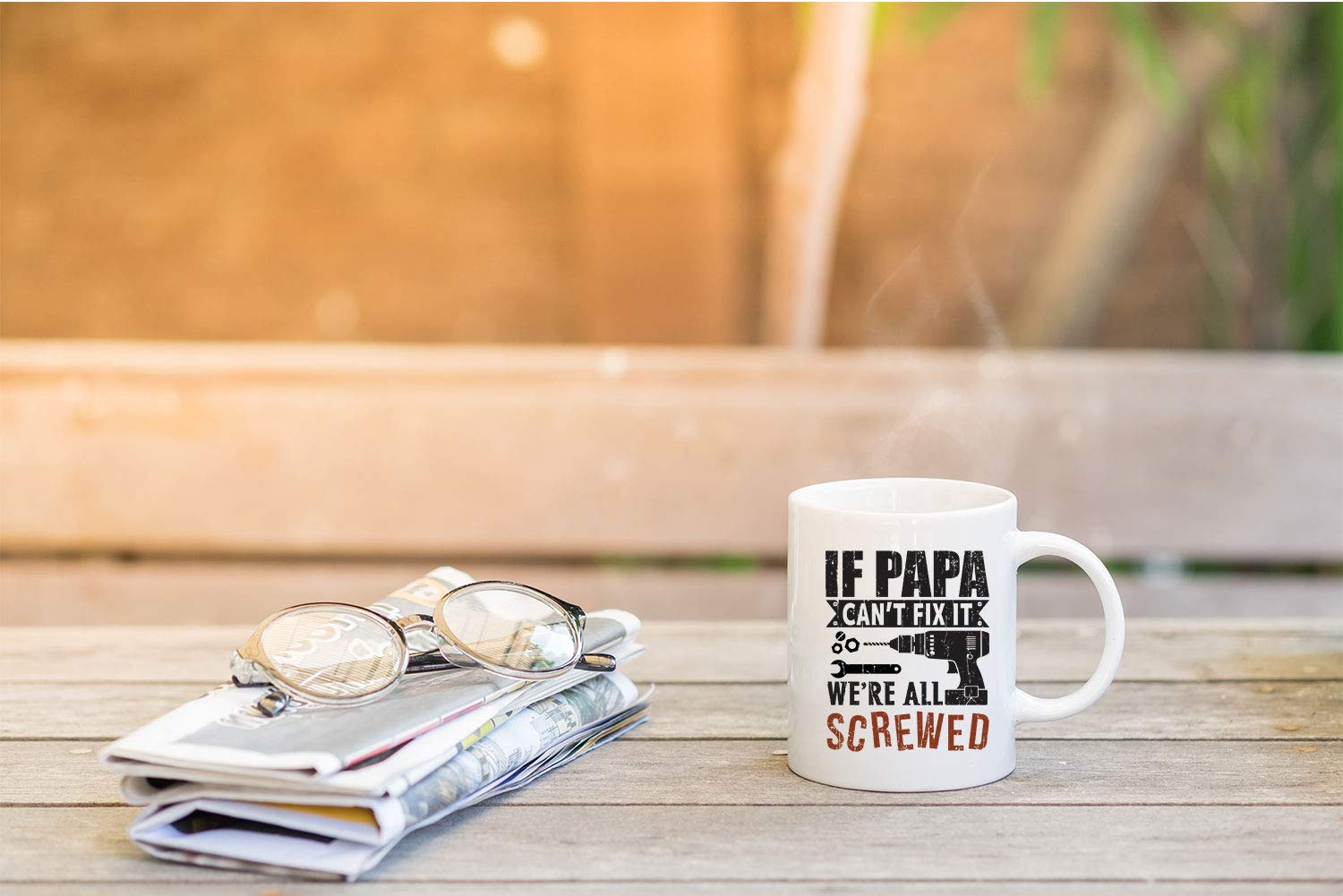 Tasse à Café Amusante Pour Papa – If Papa Cant Fix It We're All Screwed | Cadeau De Noël Ou D'anniversaire Pour Papa, Mari (325 Ml