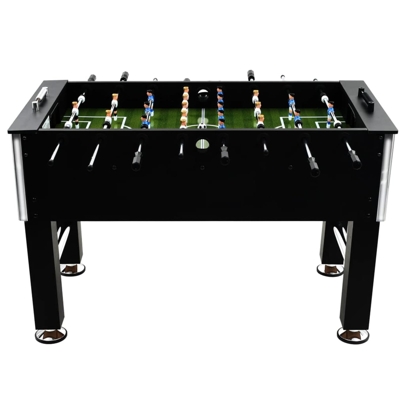 Lechnical Tavolo Calcio Balilla in Acciaio 60 kg 140x74,5x87,5 cm Nero Calcetto