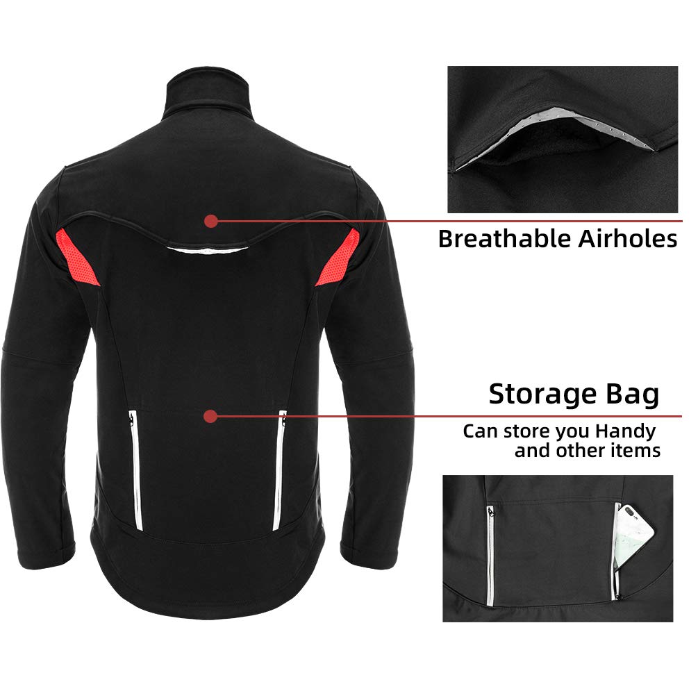 ROCKBROS Chaqueta/Pantalones Invierno Otoño de Ciclismo Forro Polar Térmico Anti Viento Deportiva para Hombres Mujeres