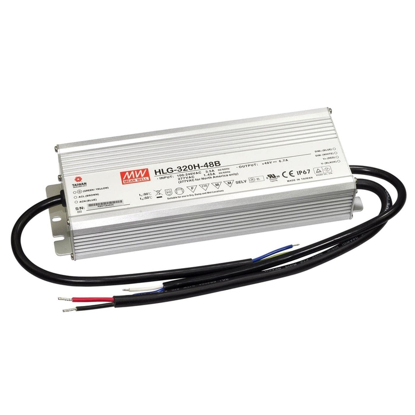 MEAN WELL HLG-320H-24B LED-Treiber, LED-Trafo Konstantspannung, Konstantstrom 320W 13.3A 12-24 V/D