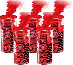 Lot de 5 Fumigènes à Main ± 50 Secondes Rouge – Déclenchement à Mèche – Fumigènes Colorés à Tenir en Main – Catégorie F1 – ZENDA CLUB®