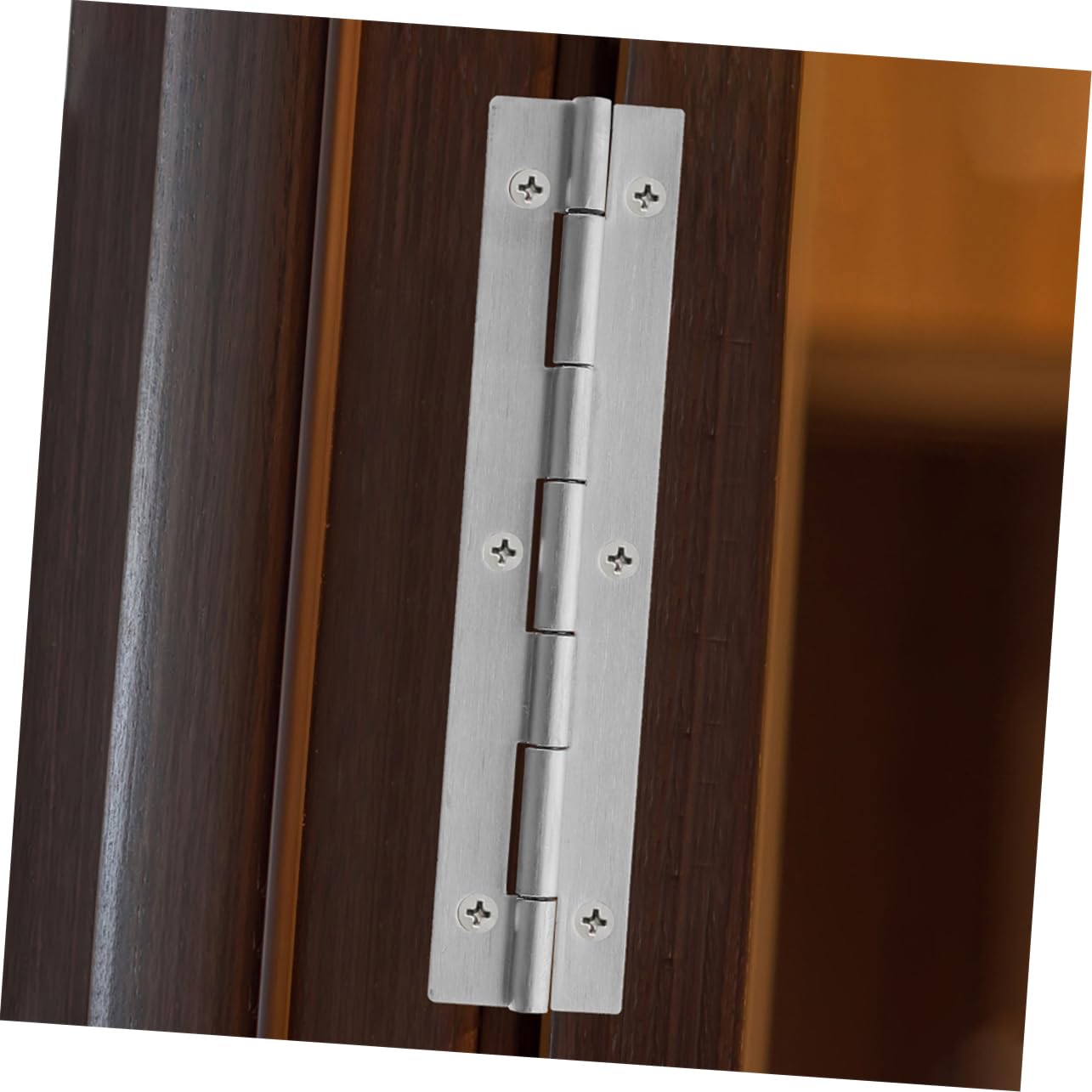 SEWOART 6pcs Stainless Steel Hinge Long Piano Hinge Cabinet Door for Pianos Mailbox