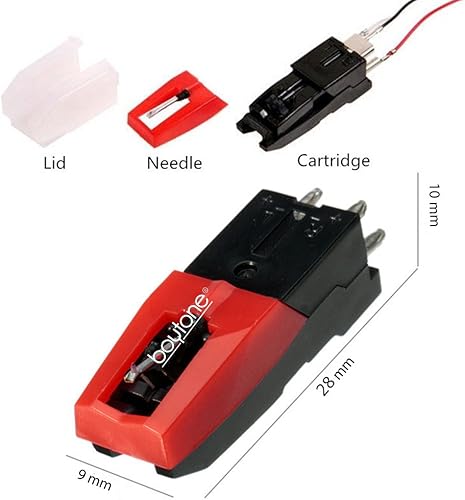 Miniatura 2 de boytone StylusCartucho con aguja de cerámica para la mayoría de Turntable Record jugadores.