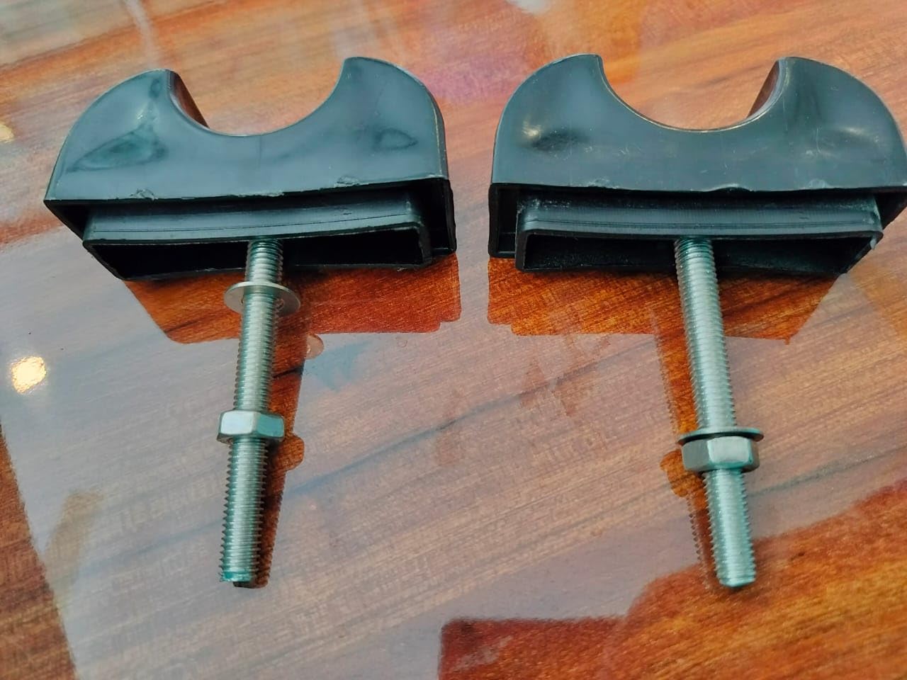 Swimming Pool Ladder Steps Side Black Caps (2 Pieces Spare Parts)-image-10