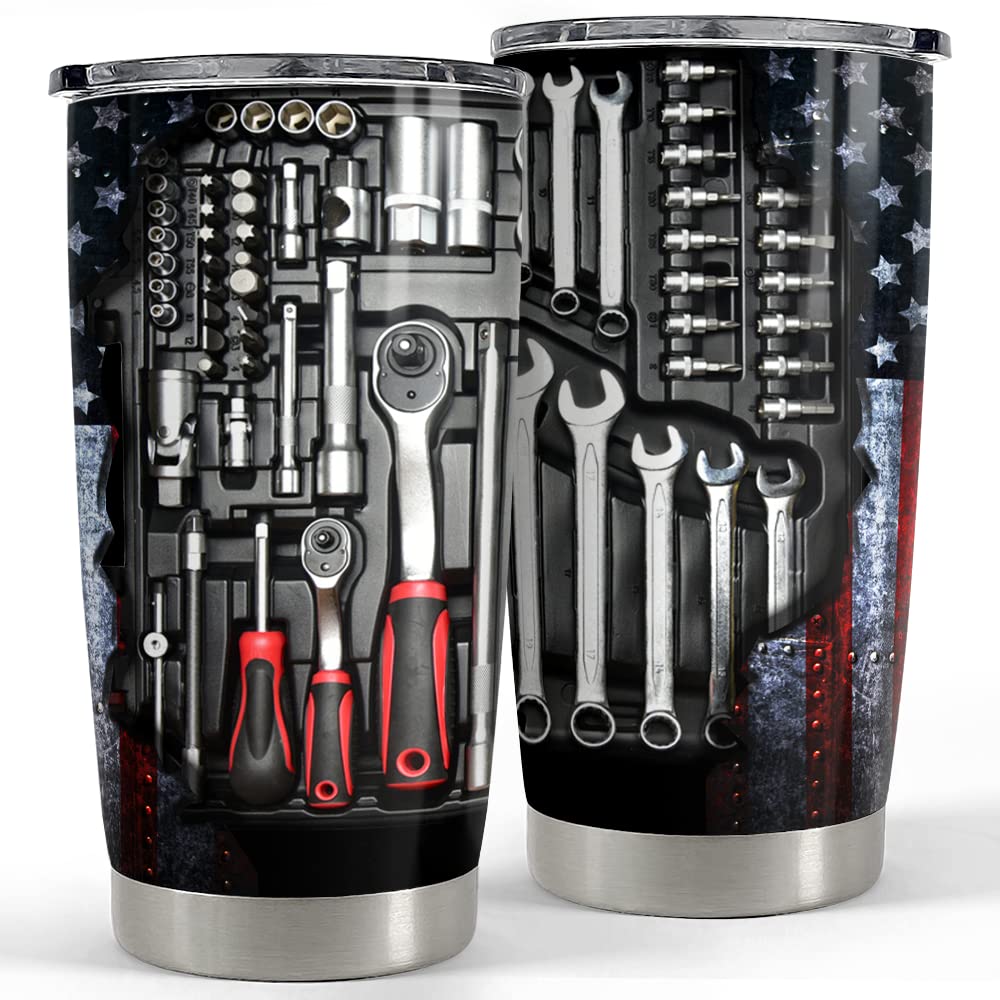 SANDJEST Mechanics Tumbler