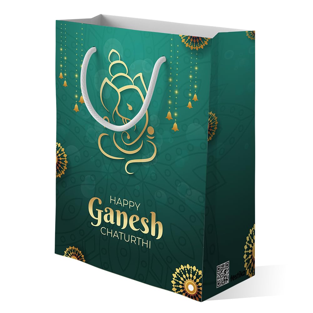 Festiko® Happy Ganesh Chaturthi Gift Bags (10 Pcs) - Design2, Ganesh Chaturthi Decoration Items (B0DF2CF53Y) Amazon Price History, Amazon Price Tracker