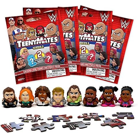 Teenymates Party Animal WWE Series 2 Mini Figures Blind Bags Gift Set Party Bundle - 4 Pack,Multicolored,Small Cover
