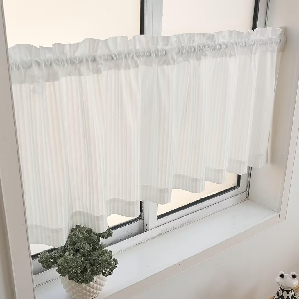 Amazon｜YKFN カフェカーテン 50cm丈 幅140cm 1枚 カフェカーテン