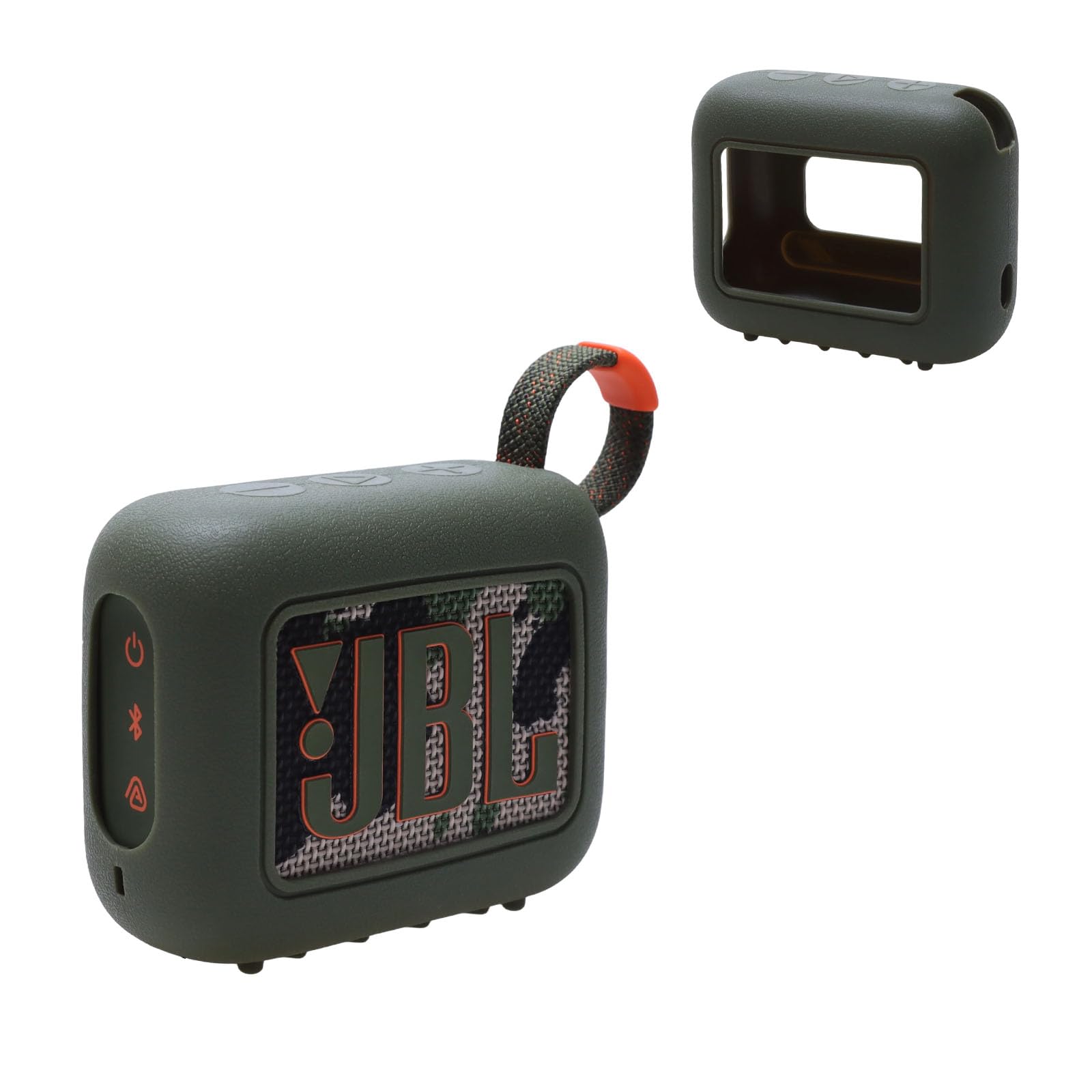 Silicone Cover Case for JBL Go 4 Ultra-Portable Waterproof Speaker Green