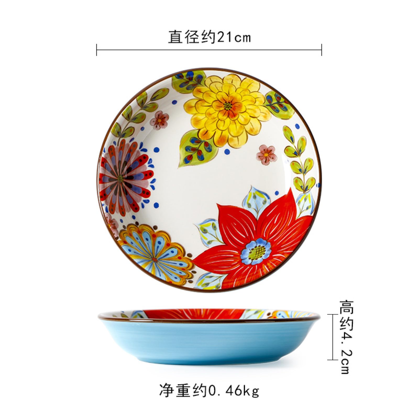 Piastra di colore sottosmalto in ceramica