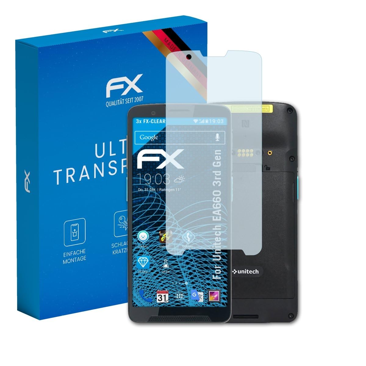 Pack De 3 Films Protecteurs D'écran AtFoliX Pour Oukitel C17 Pro - Anti-chocs Et Anti-rayures