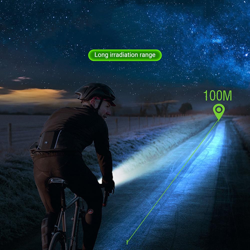Reflektory rowerowe Nocna jazda Mocne światło Latarka USB Ładowanie Outdoor Mountain Bike Akcesoria do jazdy,2000lm