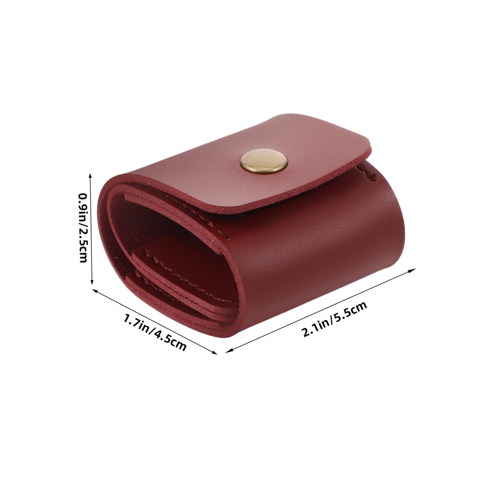 BESPORTBLE Portable Leather Guitar Pick Storage Bag Essential Plectrum Holder for Electric Guitar Bass and Ukulele Durable Design Fit Convenient Storage for Musicians Wine