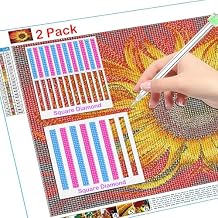 2 Pack Diamond Painting Ruler Tool, Diamonds Dot Drill Alignment Tool, Reusable Placement Template for Precise Drill Alignment, Must-Have Diamond Art Accessories Square Diamond