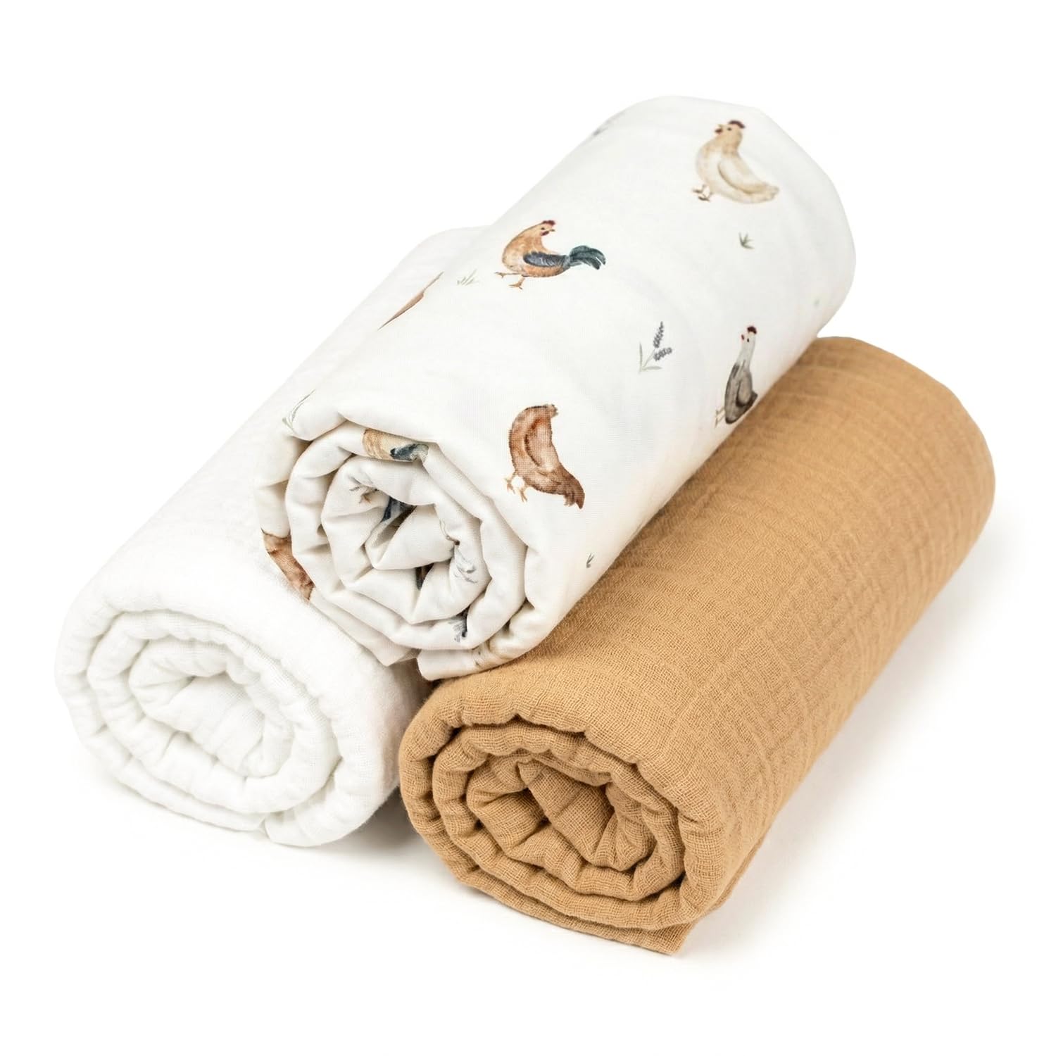 SEVIRA KIDS | Lot de 3 draps Housses couffin Panier moïse Coton Gallina - 70 x 30 cm - Made in France