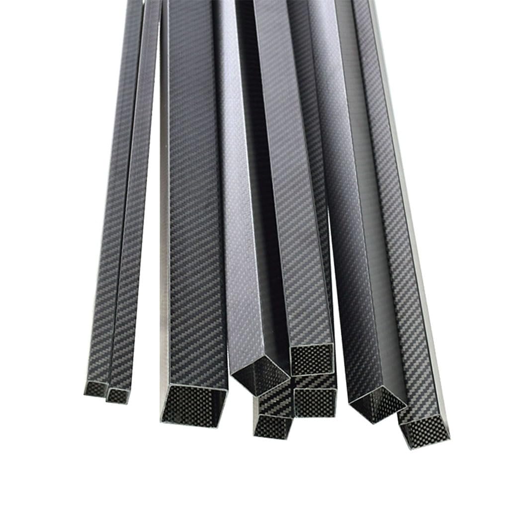 Varillas cuadradas de tubos de fibra de carbono, tubos huecos, 1 Uds. Tubo 3k de 500mm, OD 25mm 26 28 30 32 34 35mm sarga mate de gran diámetro(35x35x32mm Twill)