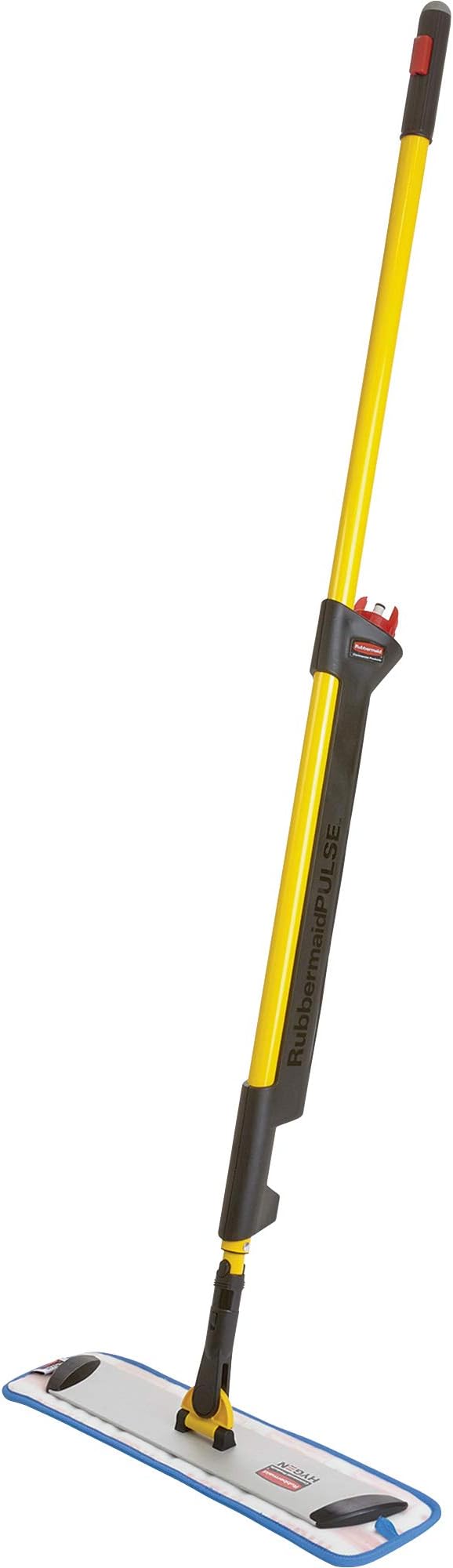 HYGEN Pulse Single Sided Microfiber Spray Mop Kit for Hardwood/Tile/Laminated Floors Yellow Perfect for Kitchen/Lobby/Bathroom Cleaning