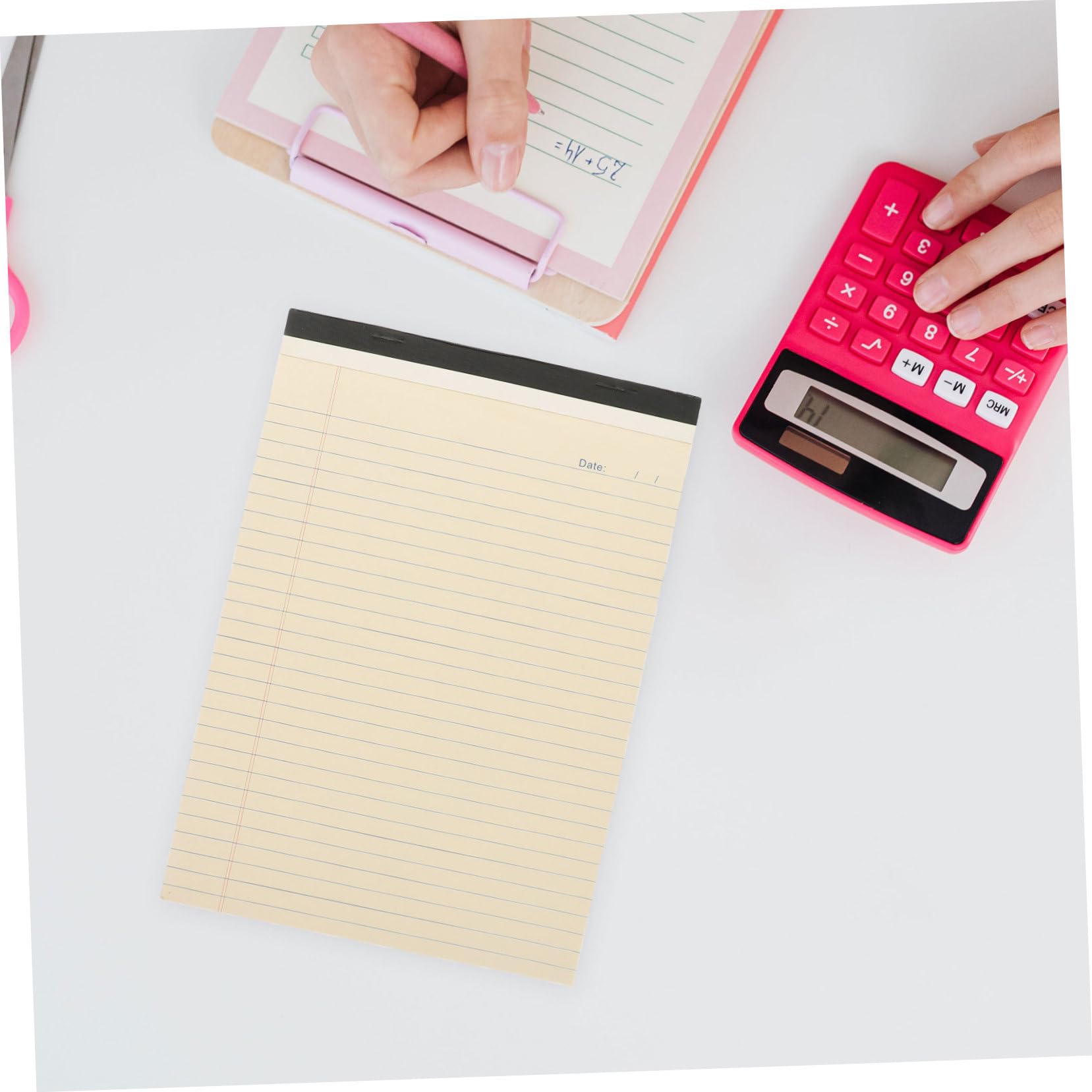 Cuaderno de Notas Legal A4 Beige de Papel, 4 Piezas para Oficina | Hojas Rasgables, Planificación y Tareas, Papel Grueso, Fácil de Guardar
