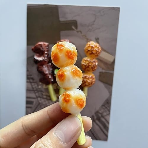 Miniatura 4 de Bonitos imanes para refrigerador, paquete de 8 divertidos imanes para nevera, brochetas de simulación, imanes de comida 3D, imanes kawaii para