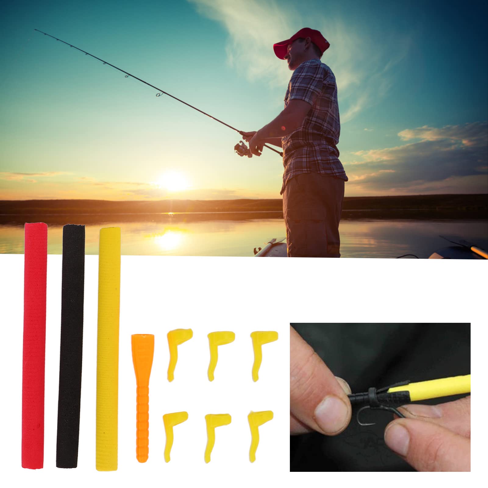 Zig Rig Kit Per Pesca Alla Carpa - 15 Schiume Nere, Allineatore E Strumento Inclusi Attrezzatura Zig Fishing KOTP - Foto 6