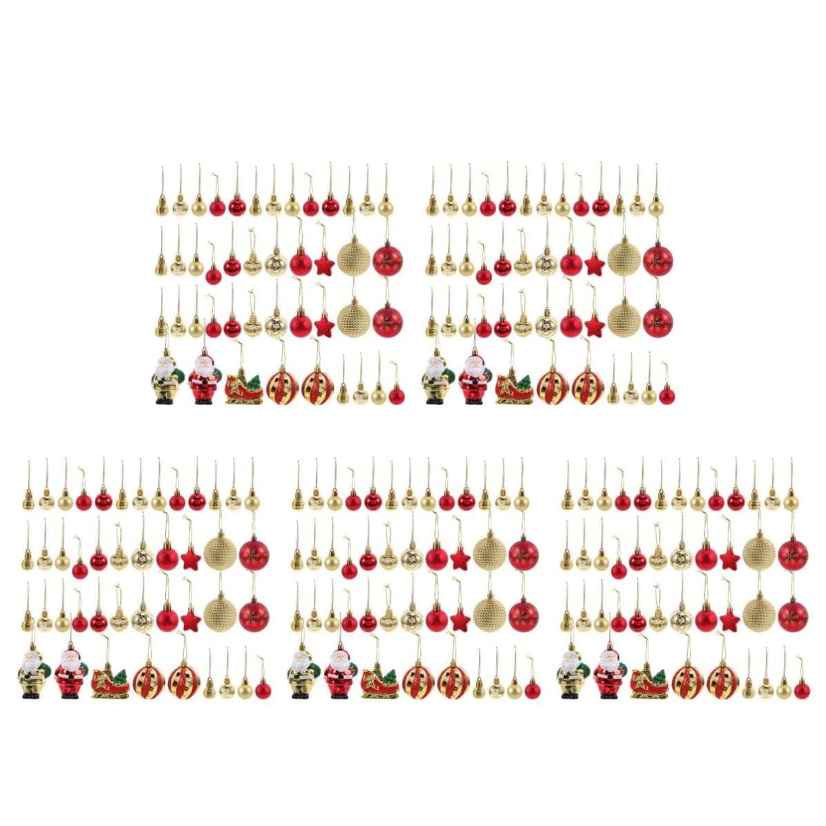 Toyvian 360 Piezas Bolas de Adorno Navideñas Rojas de Resina PVC | Colgantes Ligeros y Reutilizables, Diseño Festivo para Celebraciones Navideñas y Reuniones Familiares
